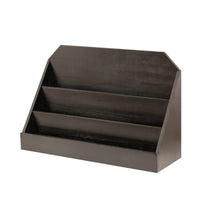 Tiered Letter Holder Solid Wood 3-Tier Wooden Desk Organizer Multi-Layer Design Wooden Postcard Display Rack for Countertop, Office, Study Room