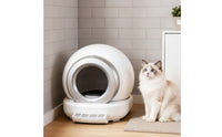 Enclosed Self-Cleaning Litter Box with App Control Anti-Scatter Self-Cleaning Litter Box with Waste Drawer Easy to Maintain for Cat Owners, Indoor, Apartments