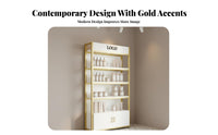 Cosmetic Display Cabinet Large Capacity Beauty Product Display Rack Thickened Panels Salon Storage Cabinet for Boutique Owners, Barbershop