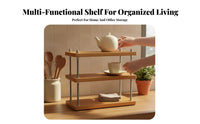 2-Tier Organizer Multi-Purpose Desktop Shelf Double tier for Homeowners