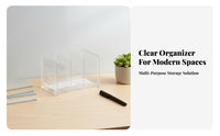 Multi-Compartment Desk organizer Space-Saving Stationery Holder No Assembly Required
