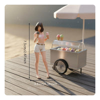 Girl Holding Ice Cream Figurine Realistic Design  Female Figure Collectible Hand Painted Resin Figurine for Hobbyists