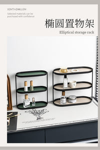 Iron Art Entryway Organizer Rack for Cosmetics and Jewelry, 3-Tier Desktop Storage