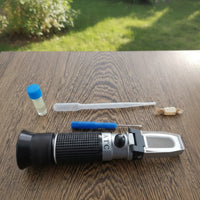 Refractometer with Dropper Two-scaleScale Honey Tester with Screwdriver Sugar Concentration Refractometer Easy to Use Honey
