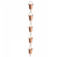 Copper Rain Chain Weather Resistant Rain Chain Rustproof for Courtyard, Temple