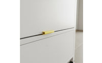 Steel Shoe Storage Cabinet Space Saving Tipping Bucket Footwear Storage Unit Adjustable Shelves for Hallway