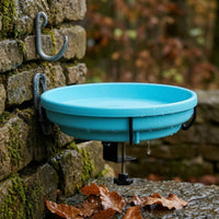 Plastic Birdbath with Clamp Shallow Heated Birdbath Easy to Install Hanging Bird Bath Long-Lasting for Garden