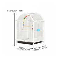 Portable Bird Travel Enclosure Play Perch Pet Housing Sturdy Metal Frame