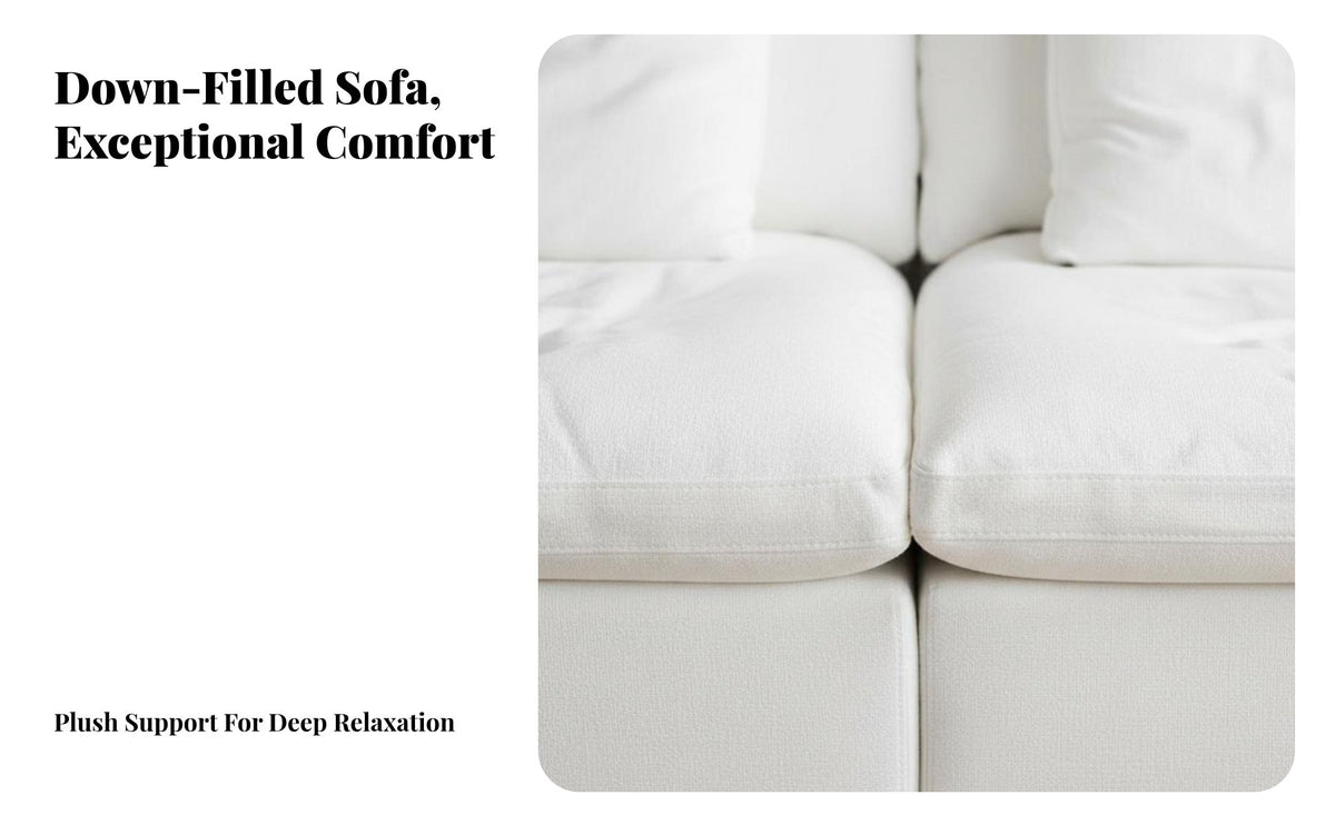 Tofu Block Sofa Removable and cleanable Cover sectional Foam Block Sofa PlushLike Comfort Living Room Furniture for Design connoisseurs, Hosts, Playroom