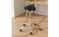 Swivel Saddle Stool Wheeled Ergonomic Saddle Chair Postural Support Height Adjustable Stool for Dentists