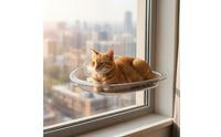 Cat Sunbathing Shelf Traceless Removal Window Mounted Cat Bed Soft Shape Pet Supplies for Balcony