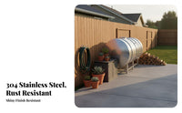Stainless Metal Water Tank Thickened Wall Rooftop Water Structure Stainless Steel Pressure Tank for Homeowners, Outdoor, Farm, Factory