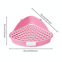 Triangle Rabbit Litter Box Thickened Plastic Rabbit Toilet Tray Sturdy