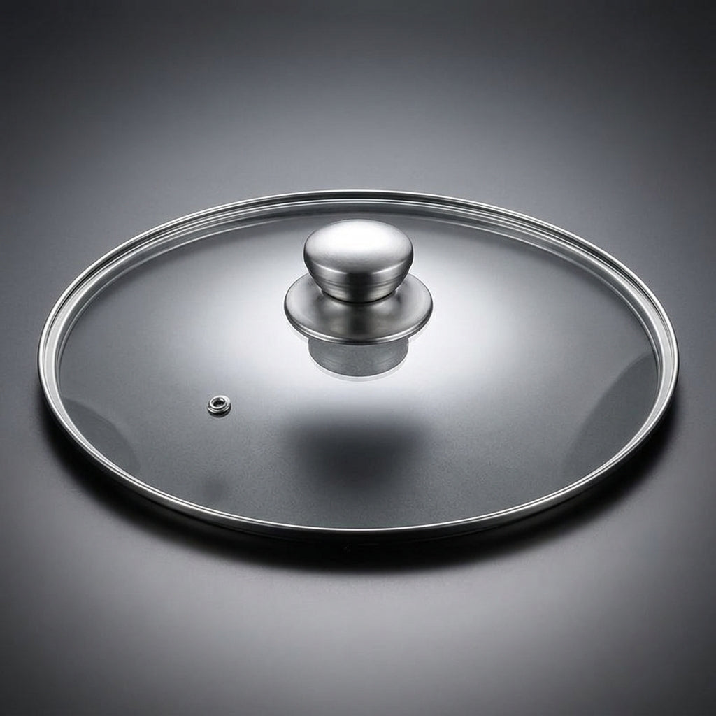 Pan Lid for Frying Pan Replacement, Tempered Glass Saucepan Lid with Stainless Steel Handle, Universal Fit Pot Lid and Wok Lid