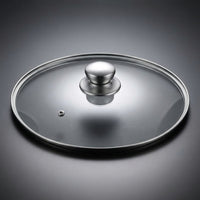 Pan Lid for Frying Pan Replacement, Tempered Glass Saucepan Lid with Stainless Steel Handle, Universal Fit Pot Lid and Wok Lid