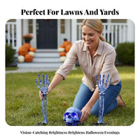 Lighted Skeleton Hand Stake Spooky Atmosphere LED Skeleton Arm Yard Light