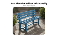 Anti Slatted Wood Bench with Backrest Weather-Resistant Slatted Wood Bench with Armrests Waterproof Park Seat Sun-Proof for Families, Homeowners, Couples, Courtyard, Patio, Backyard, Porch