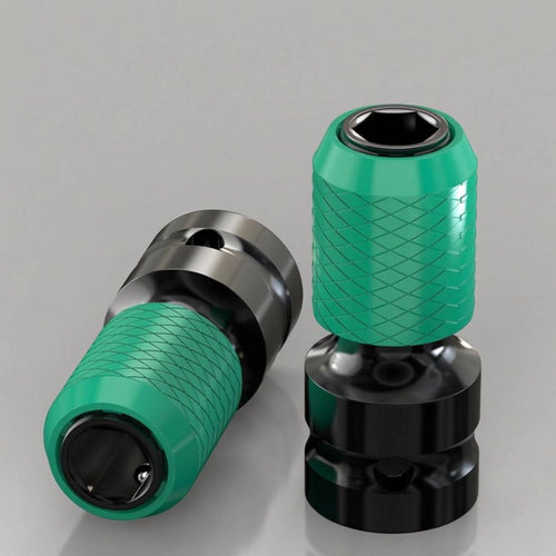 5 Pieces Textured Grip Telescopic Converter Head Knurled Wrench Adapter Head Metal Body