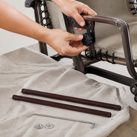 Folding Recliner Chair Parts and Accessories - Armrest, Lock, Brake, Elastic Rope, Connector