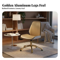 Armless Upholstered Caster Chair Height Adjustable Office Furniture for Students