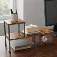Two-Tier Desktop Shelf spaceSaving 2 Tier Desk Shelf Sturdy