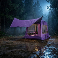 Integrated Outdoor Air Tent Bed Spacious Inflatable Tent with Awning Portable Breathable for Campers, Camping