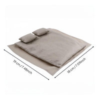 4 Pieces 1:12 Scale Bedding Set Realistic Detail Miniature Quilt and Pillow Set for Hobbyists