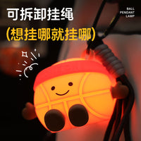 创意吊坠球球硅胶小夜灯儿童护眼床头灯七彩氛围灯拍拍灯创意台灯