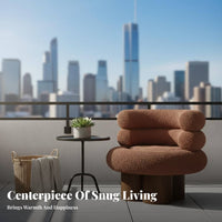 Plush Roll Armchair Designer inspired by Oversized leisure Armchair snug Comfort dense Padding for Homeowners, Balcony