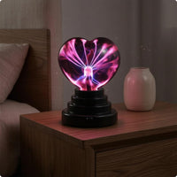 Heart Ionized Lamp Electrostatic Heart-Shaped Night Light Black Base