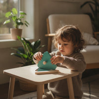 Child-Centered Shape Matching Toy Easy-to-Grip Wooden Board with Mirror Sensory Stack and Sort Board Classic for Toddlers, Babies
