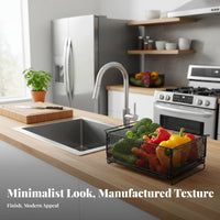 Stackable Wire Drawer Foldable Kitchen Organizer No-Drill for Pantry, Homeowners