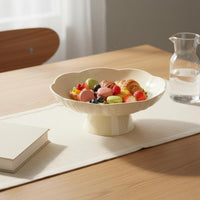 Flower Shaped Snack Plate Elegant Design Pedestal Fruit Bowl Multi-Functional