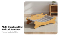 Cat Scratcher Lounge All Seasons Use Curved Cat Scratching Lounge Pet Supplies Spacious Moisture-Resistant for Large Felines