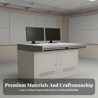 Console Desk Concealed Cable Management Control Room Workstation Modular Design Security S Desk for Dispatchers, IT Professionals