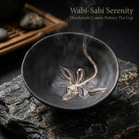Wabi-Sabi Lotus Tea Cup, Japanese Ceramic