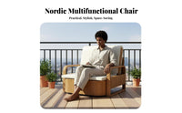Fold-Expandable Single Lounger Foldable Design Sleeper Chair Two-in-oneUse Space-Saving for Office Workers, Students