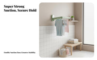 foldable Suction Bar Foldable Design Drying Rack Space-Saving for Students