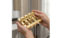 Highhigh Weight Bass Bridge Gold Finish 4 String Bass Bridge Reinforced Construction for Bassists