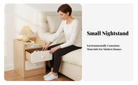 Narrow Bedside Cabinet Space-Saving Nightstand adaptable for Bedroom, residents