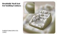 Pool Seat Inflatable Water Sofa Inflatable Pool Seat Chair Leaf Pattern Raised Armrests