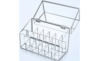 18 Compartment Cosmetic Organizer Dustproof Lipstick Organizer with Dust Cover Space-Saving Lipstick Holder with Dust Cover for Cosmetic Aficionados