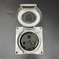 户外防尘防腐插座 NEMA6-30防水插座 30A 250V 美标明装防水插座 美规