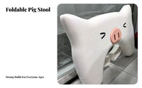 Foldable Pig-Shaped Footrest space-efficient Storage Foot Rest Portable for Adults, Kids