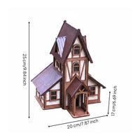Fairy Tale Cottage Model Easy Assembly DIY Wooden House Kit for Hobbyists