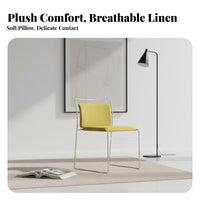 Upholstered Cantilever Chair Versatile Use Seating Furniture Ergonomic Supportrest Non-Slip Leg Pads for Office, Cafe