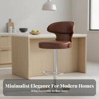 Adjustable Pedestal Stool with Back Sturdy Base Bar Chair Easy to Clean for Cafe