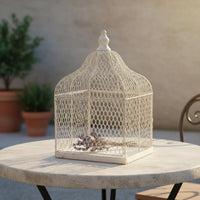 2 Pieces Vintage Birdcage Candle Holder Uncovered Wire Design for Living Room