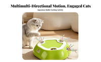 Cat Toy with Retractable Play Track | Rechargeable Kit, Low-Profile Compact Design, 6-Hole Cat Teaser Toy, for Boredom Relief