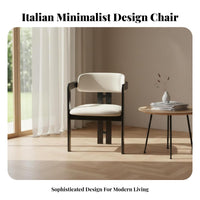 Upholstered Armchair Stylish Padded Rearless Designrear Armchair With Arms Minimalist Design for Adults, Restaurant